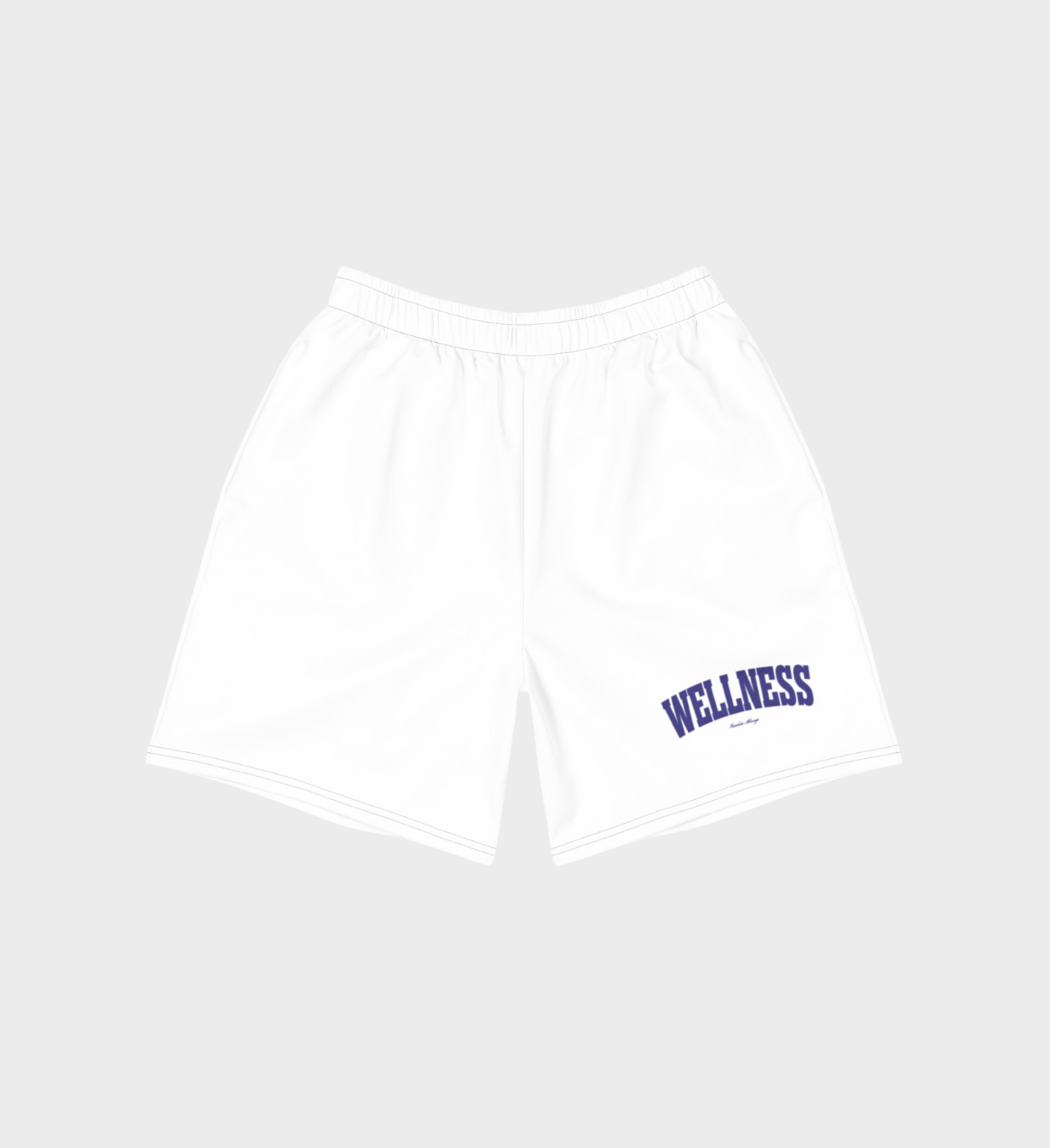 Wellness Athletic Long Shorts White/Navy