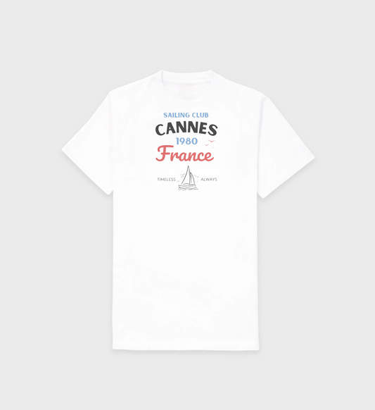 Cannes 1980 Sailing Club White T-Shirt