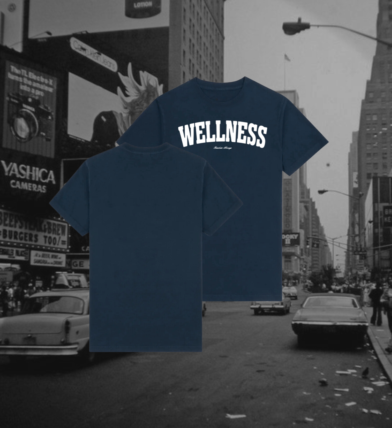 Wellness T-Shirt - White/Navy