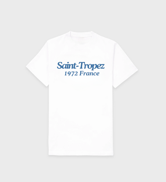 St-Tropez 1972 T-Shirt - White/Sky