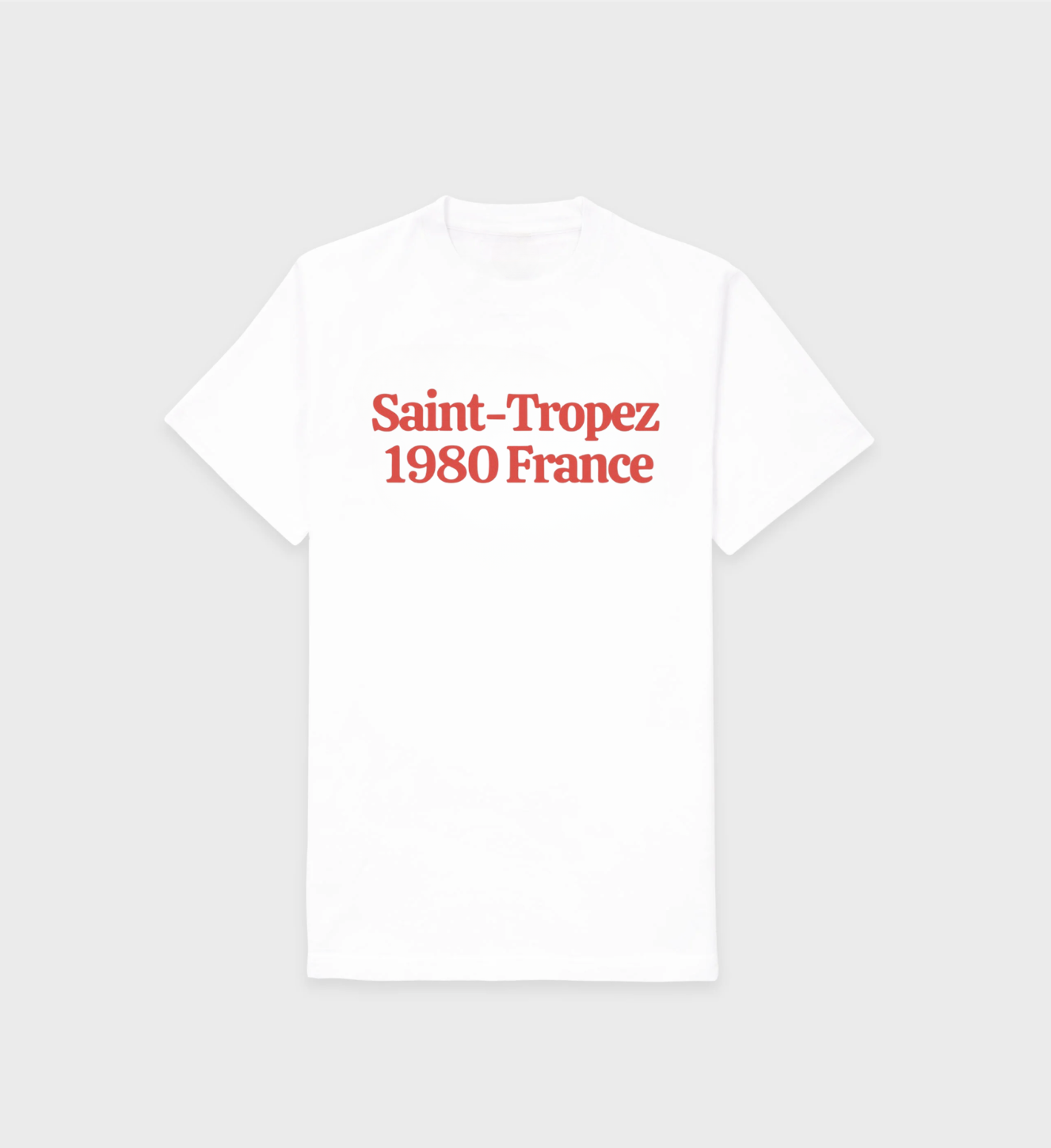 St-Tropez 1980 T-Shirt - White/Red