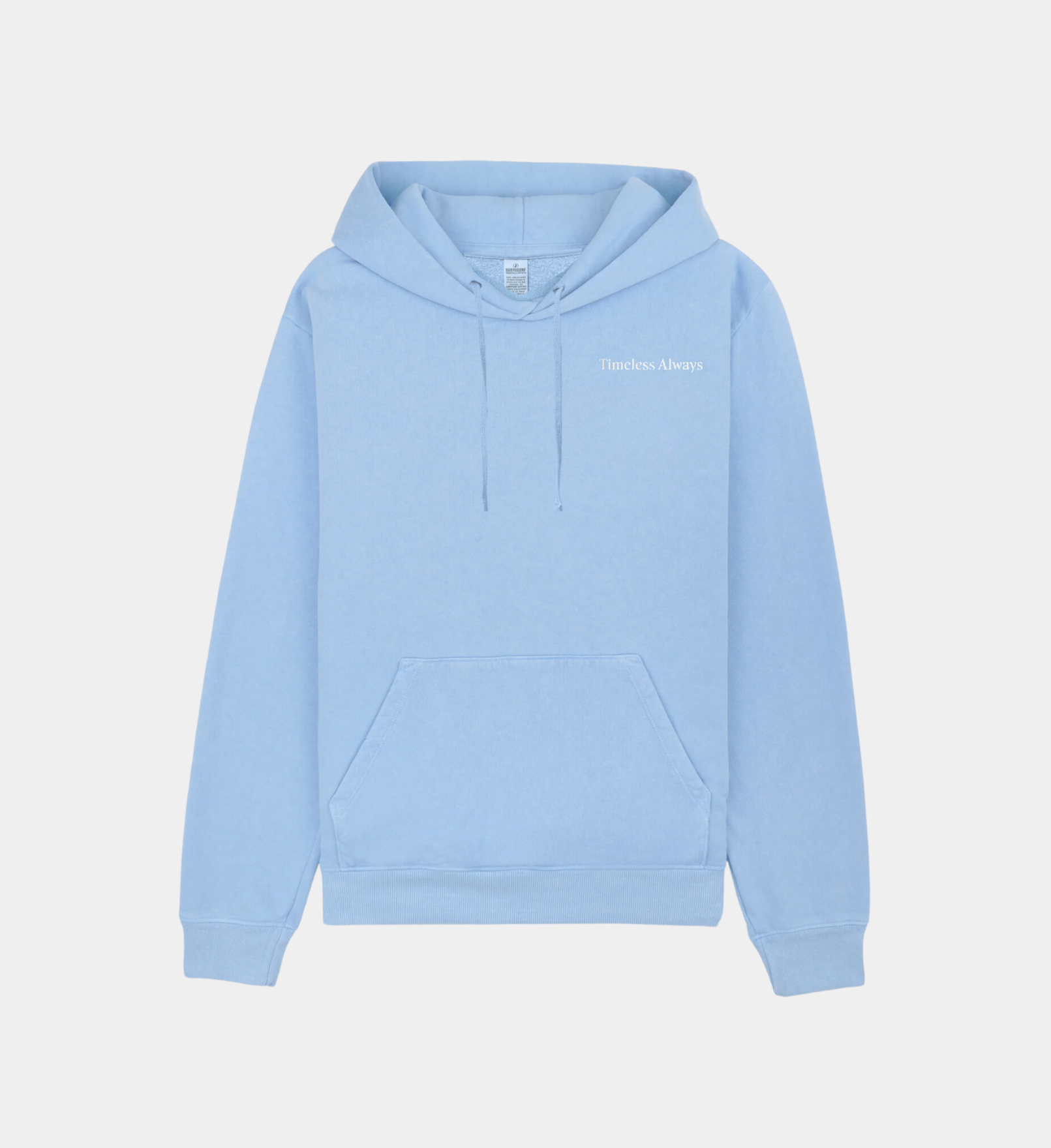 Timeless Always Hoodie in Sky Blue/White.