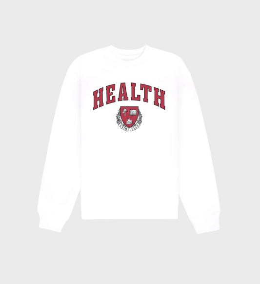 Health Sweatshirt White/Maroon
