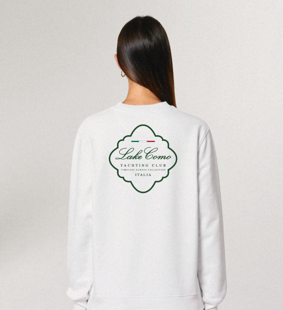 Lake Como Sweatshirt, inspired by the serene beauty of Italy’s Lake Como