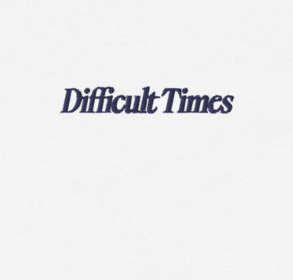 Difficult Times T-Shirt White/Navy