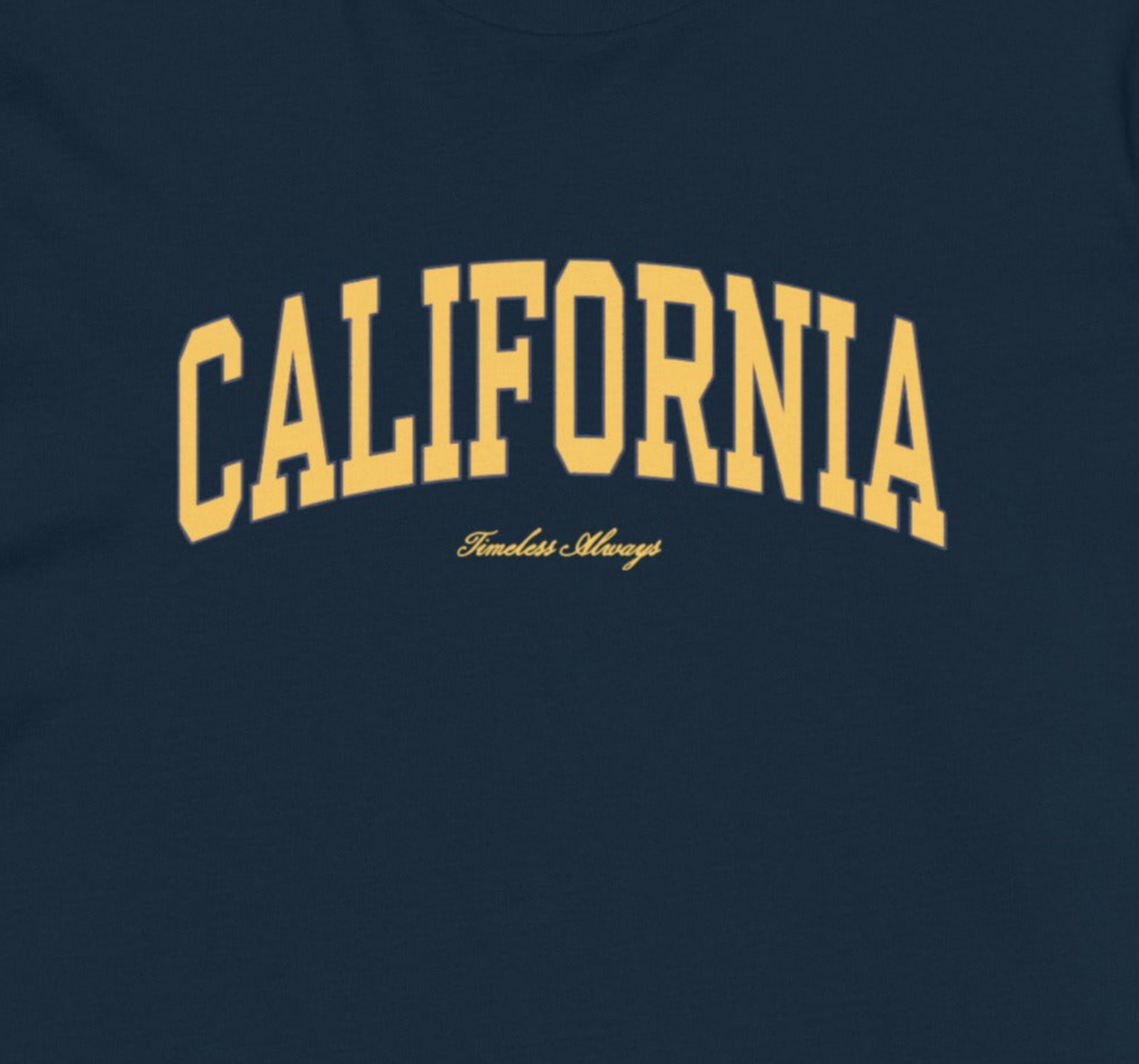 California T-Shirt - Navy/Gold