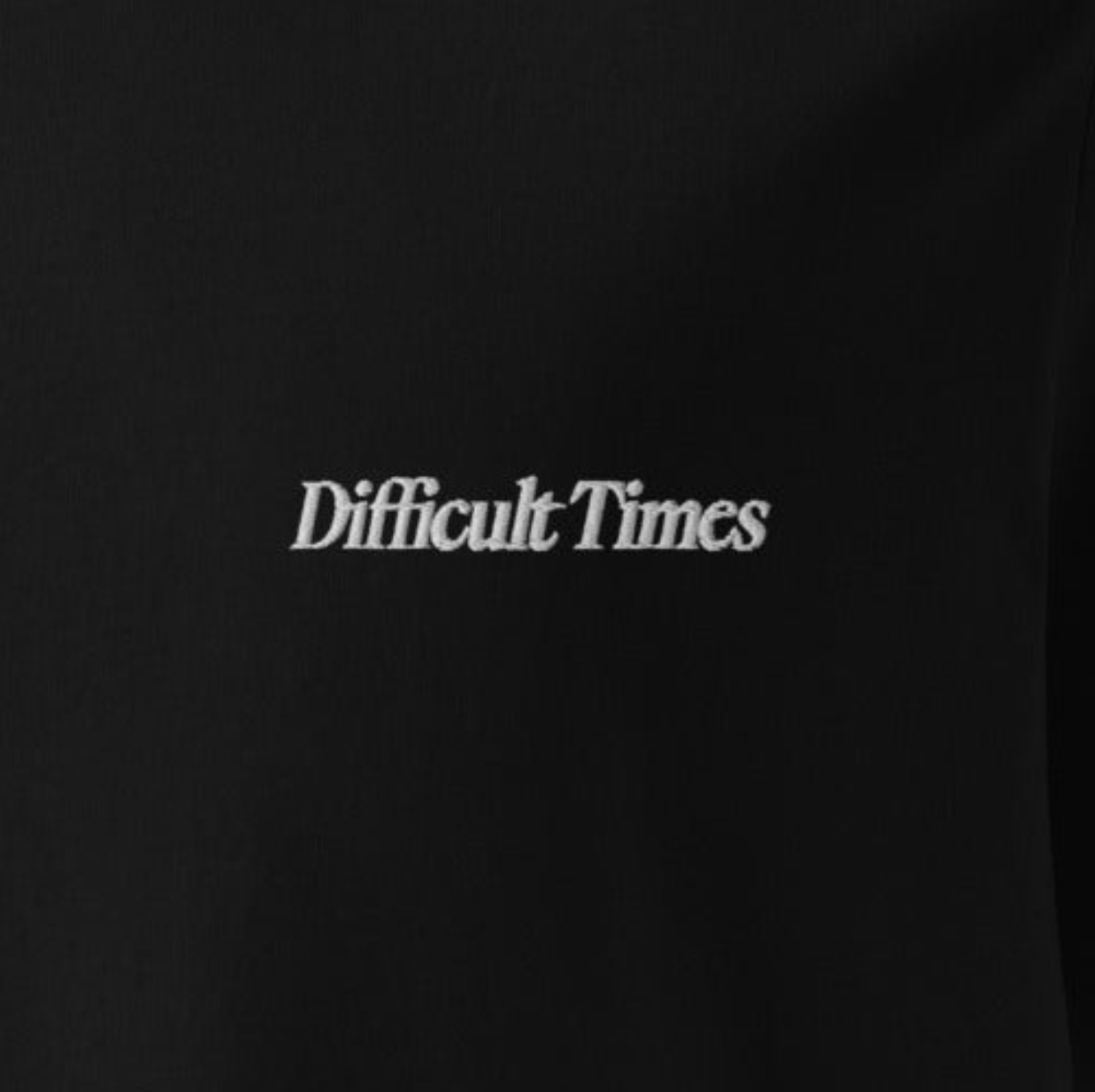 Difficult Times T-Shirt Black/White