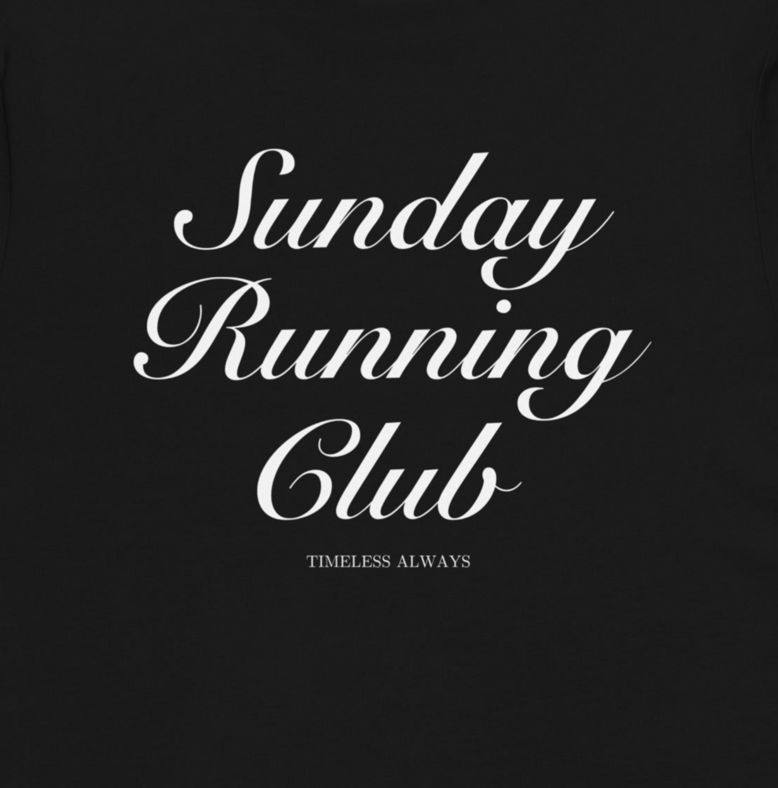 Sunday Running Club T-Shirt Black/White Timeless Always