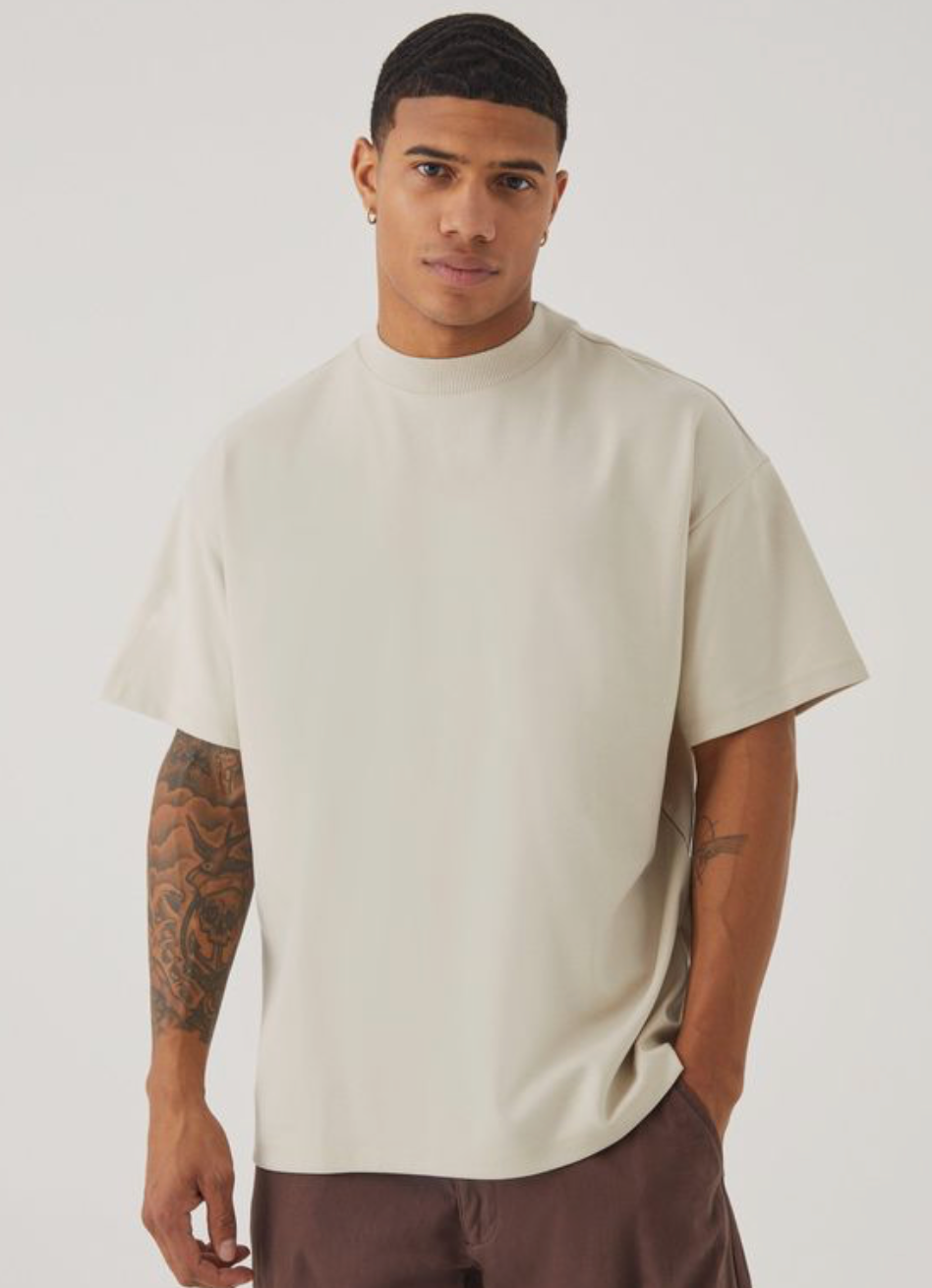 Minimalist Oversized Beige T-Shirt