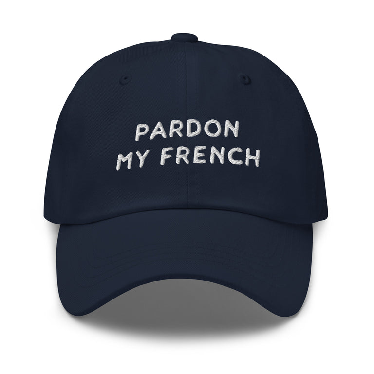 Pardon my French Hat Navy/White