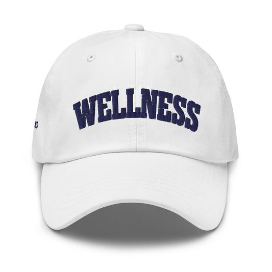 White Wellness Hat, Dark Blue, Navy
