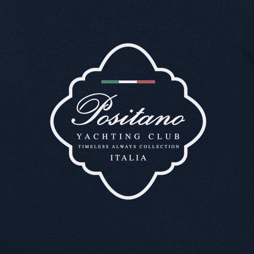 Vintage-inspired Positano Italia Navy Sweatshirt, 100% organic cotton