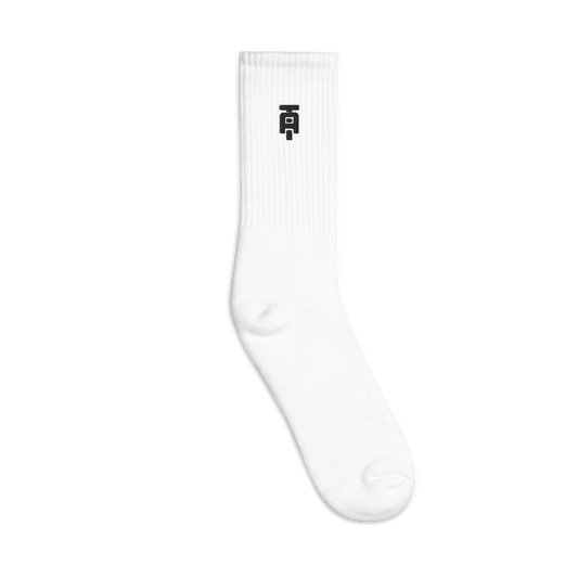 Timeless Always Embroidered Socks - White Perfection