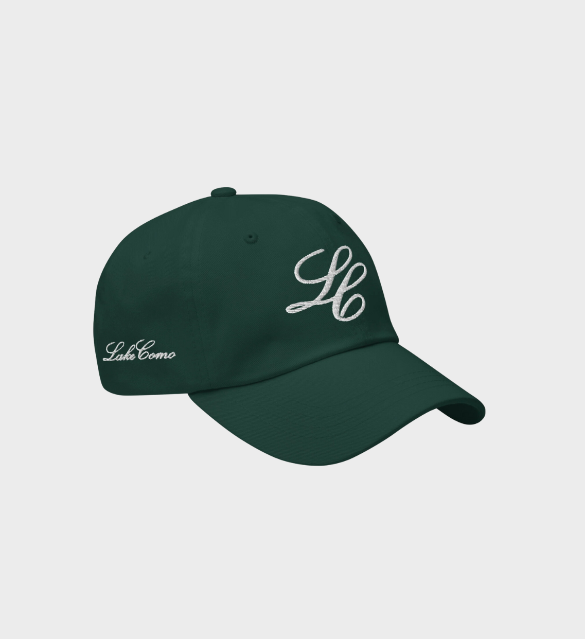 Timeless Always Lake Como Hat in green with white embroidery, inspired by Italian elegance