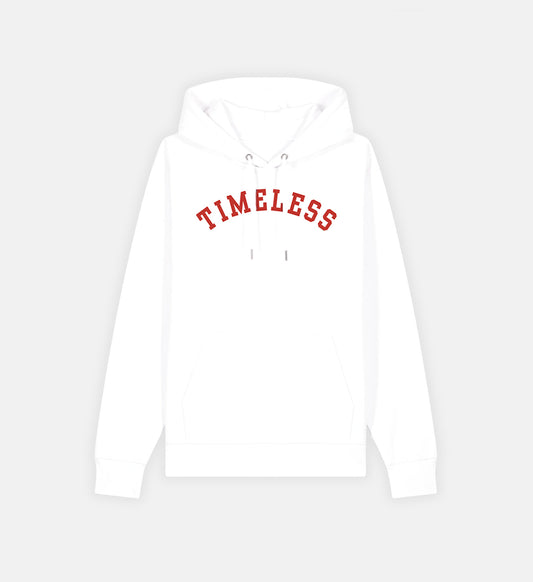 Timeless College Hoodie White/Red