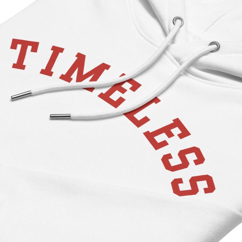 Timeless College Hoodie White/Red