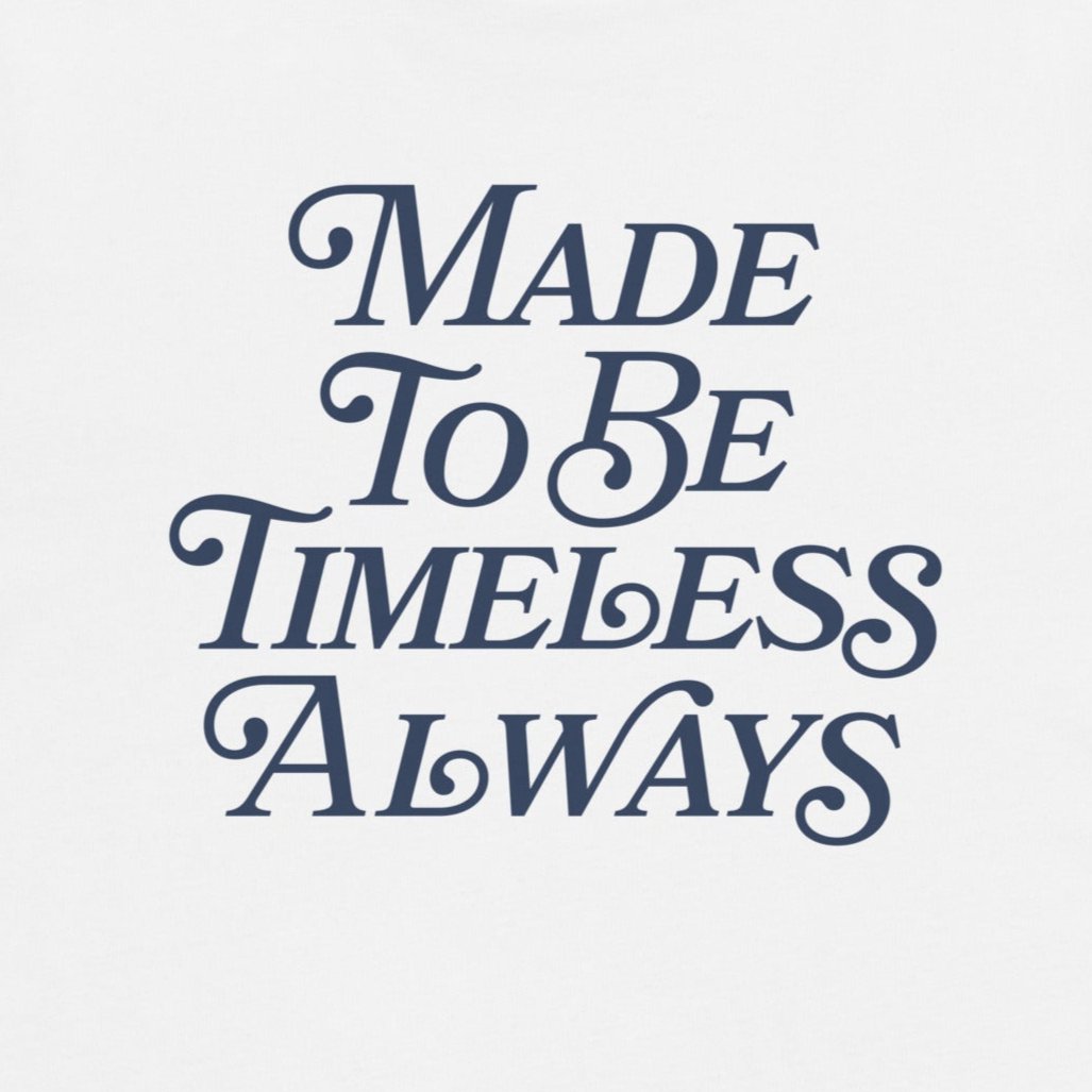 Made To Be Timeless T-Shirt White/Navy