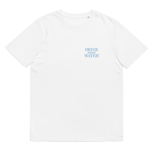 Drink More Water T-Shirt - White/Atlantic
