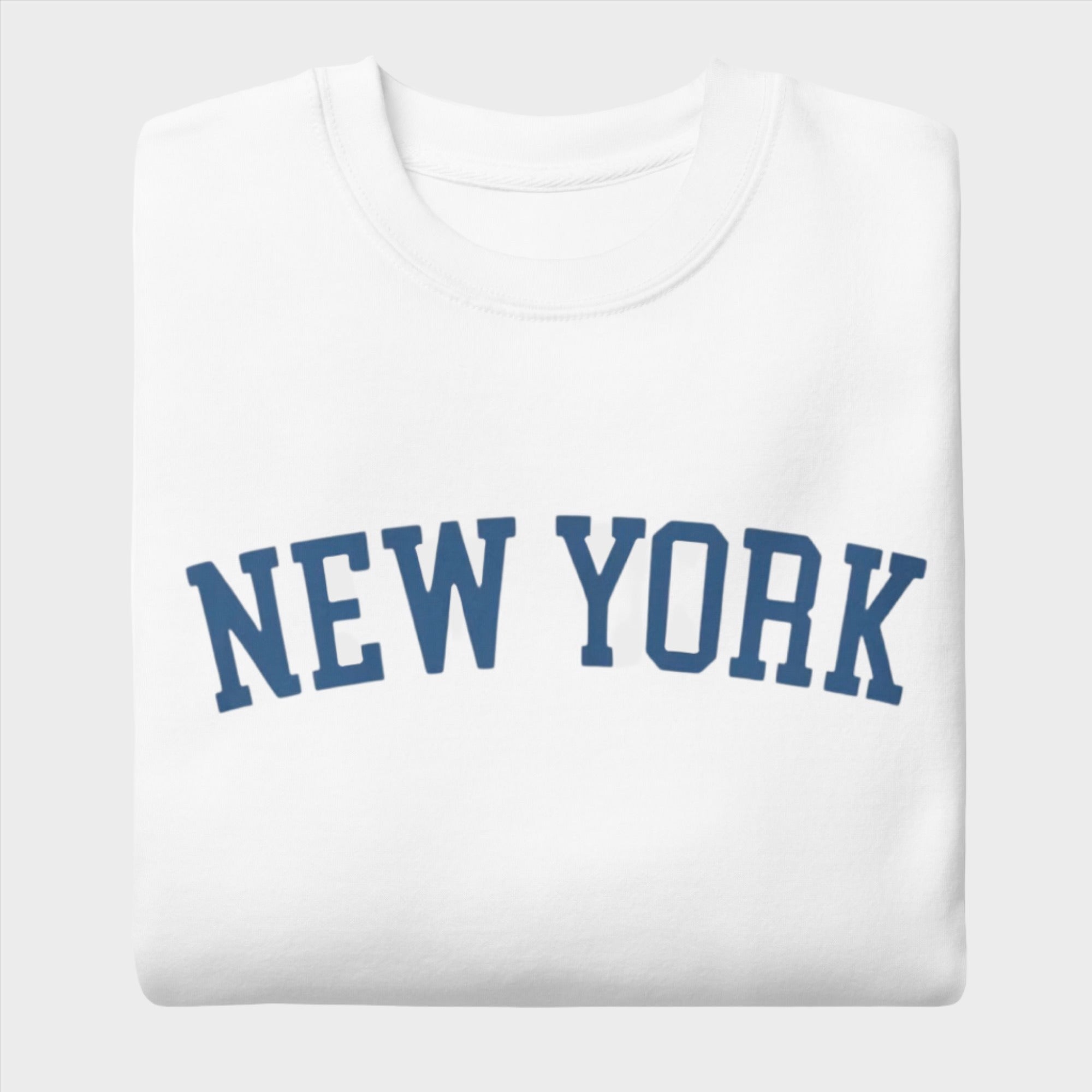 New York Sweatshirt White/Blue