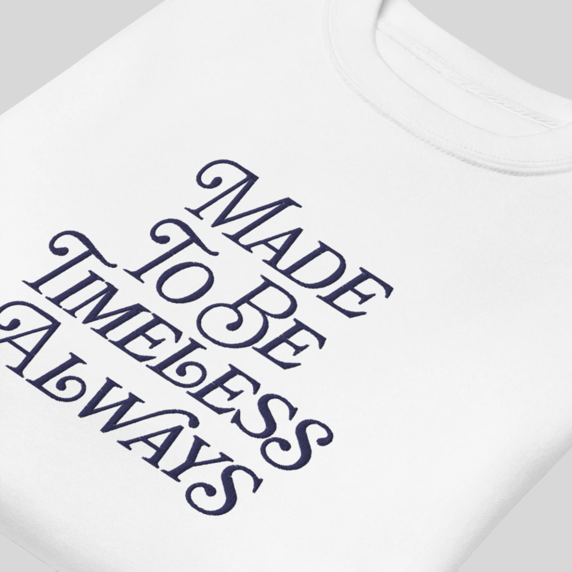 Made To be Timeless Sweatshirt White/Navy